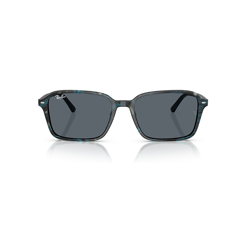 Ray Ban Ray-ban 56mm Square Sunglasses In Transparent Fantasy Blue&#47grey
