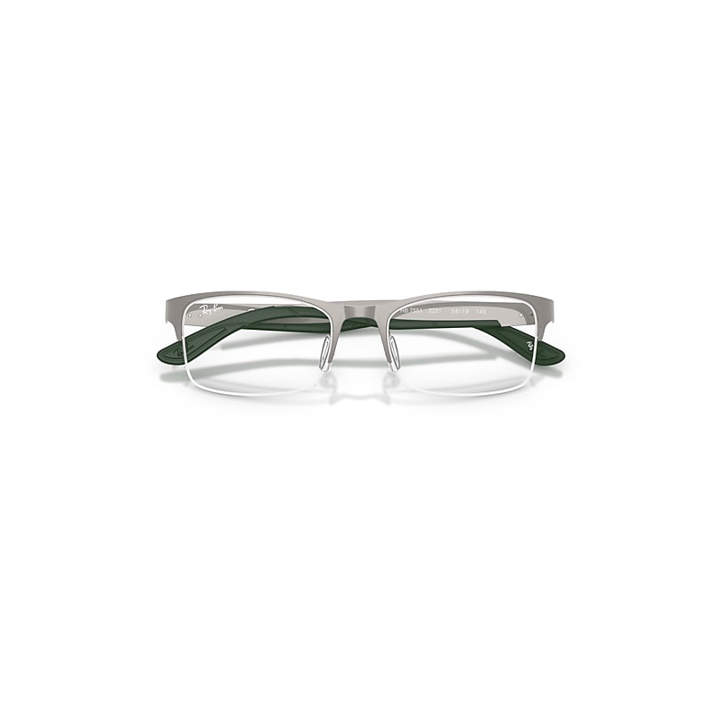 Ray Ban Rb7551 Optics Eyeglasses Gunmetal Frame Clear Lenses Polarized 54-19 In Gray