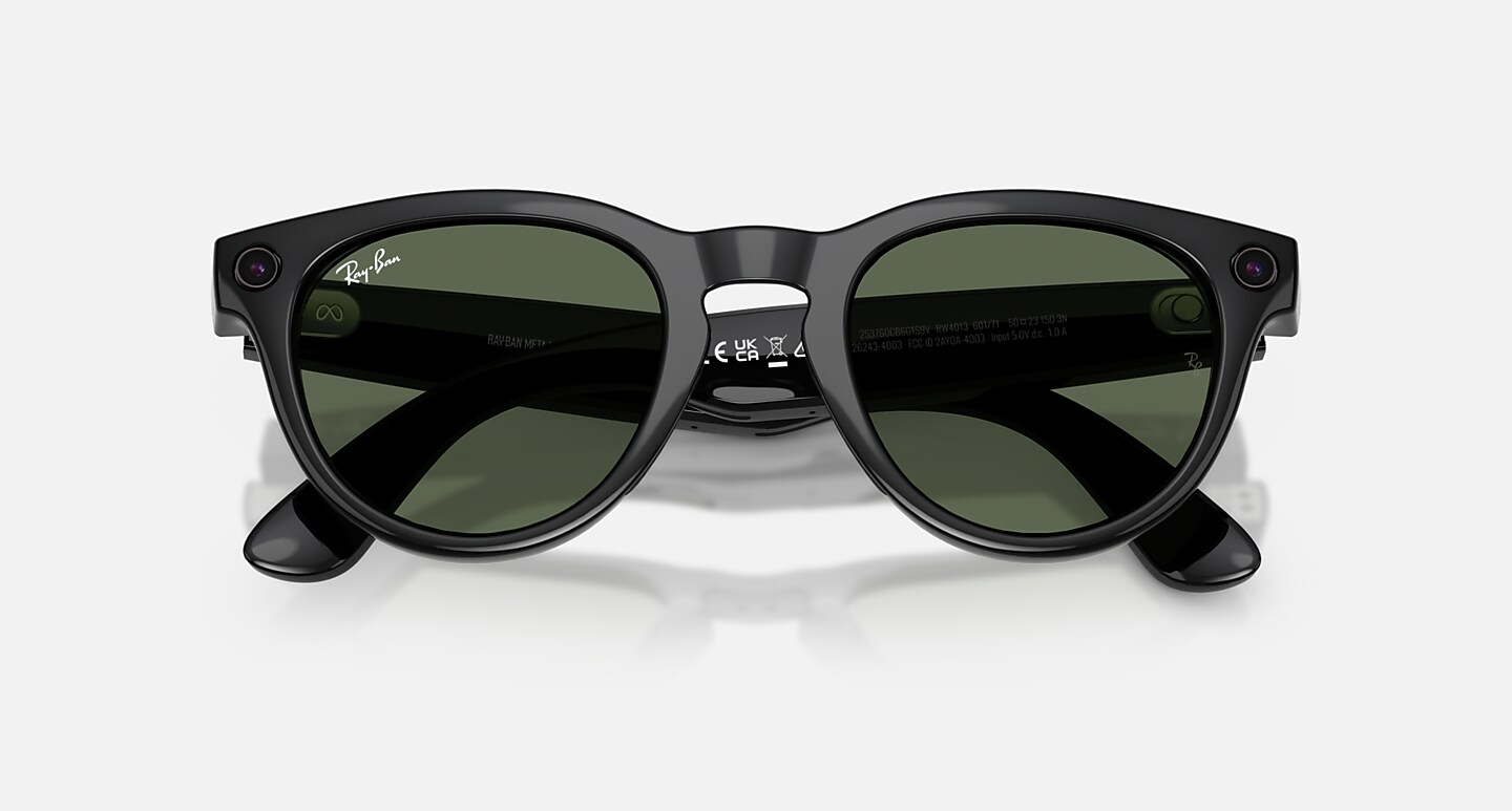 Ray-Ban Meta AI Glasses Black Frame Green Lenses