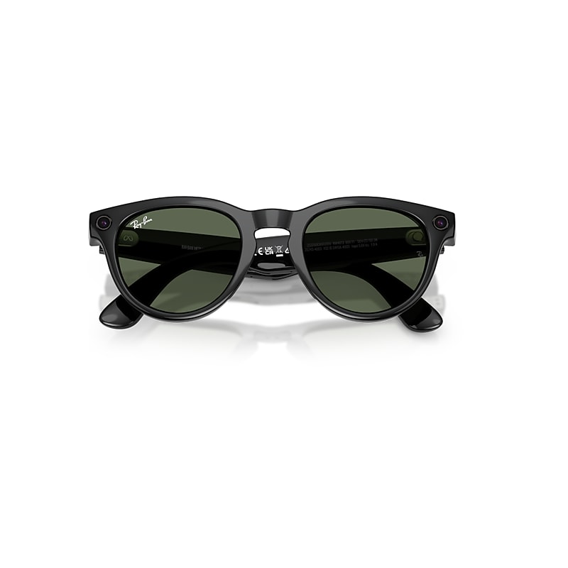 Ray Ban Meta Ai Glasses Black Frame Green Lenses In Black