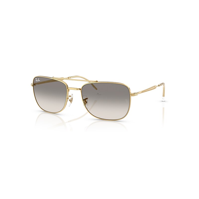 Ray-Ban Sunglasses Unisex Rb3755 - Arista Gold Frame Grey Lenses 59-19