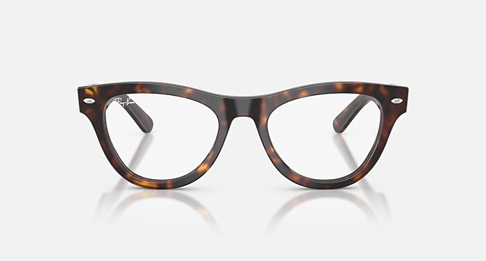 Ray-Ban Eyeglasses Woman Skyler Optics Prescription - Pink Tortoise Frame Clear Lenses 50-20 Polarized