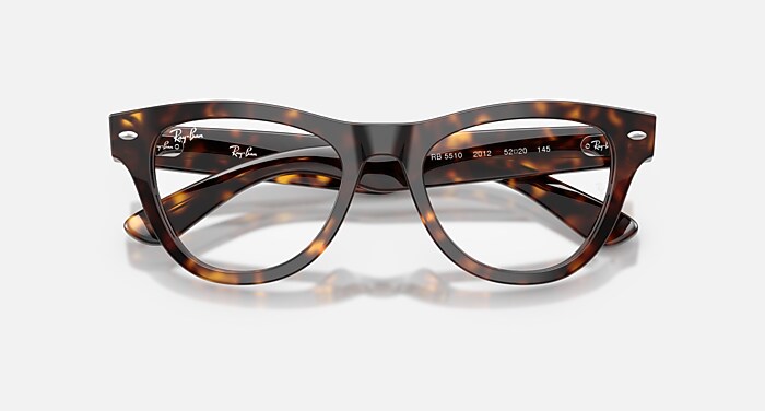 Ray-Ban Eyeglasses Woman Skyler Optics Prescription - Pink Tortoise Frame Clear Lenses 50-20 Polarized