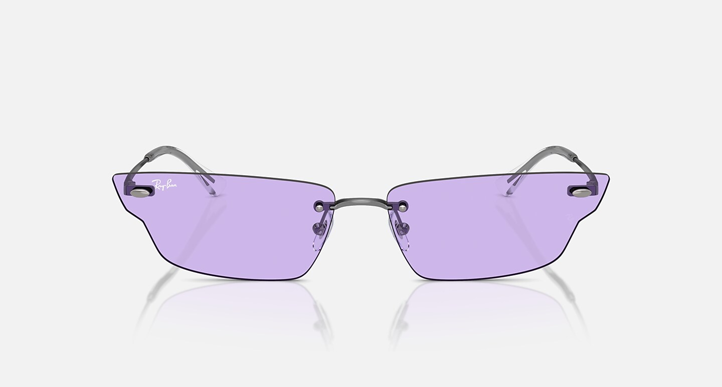 Ray-Ban Sunglasses Anh Bio-based Gunmetal Frame Violet Lenses
