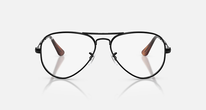 Ray-Ban Aviator Max Optics Optical Black Frame Clear Lenses Polarized 58-16