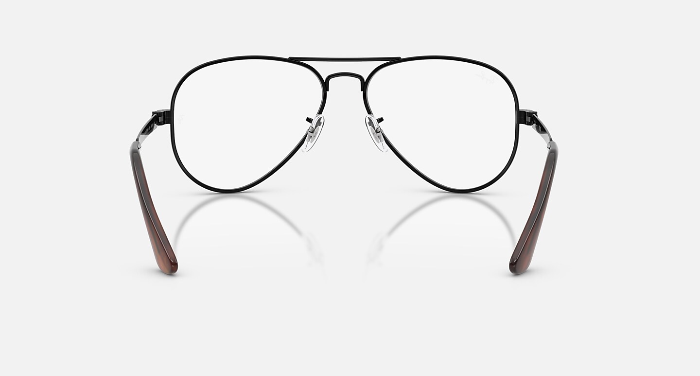 Ray-Ban Aviator Max Optics Optical Black Frame Clear Lenses Polarized 58-16