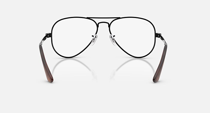 Ray-Ban Aviator Max Optics Optical Black Frame Clear Lenses Polarized 58-16