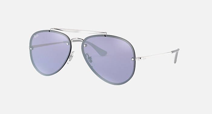 LAY ZHANG CAPSULE BLAZE AVIATOR Sunglasses in Silver and