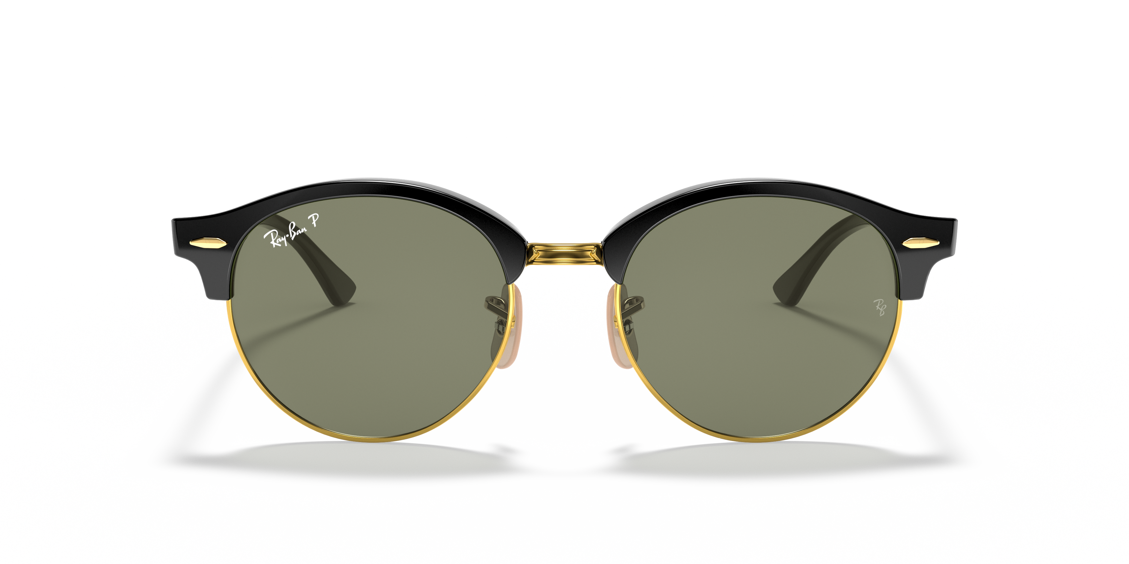 【Ray-Ban】 CLUBROUND CLASSIC RB4246 901 CLUBROUND CLASSIC Sunglasses in Black and G-15 Green