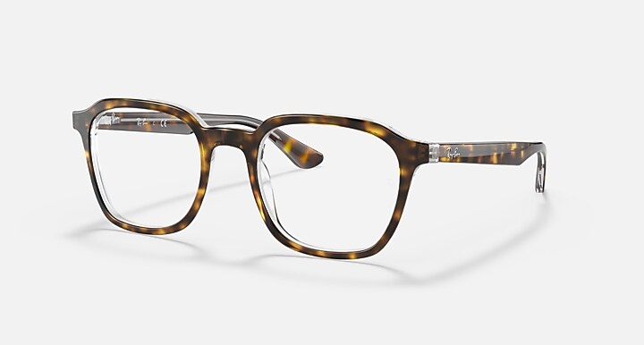 Ray-Ban 0RX5390F RB5390 OPTICS 抛光 哈瓦那 OPTICAL_Quarter