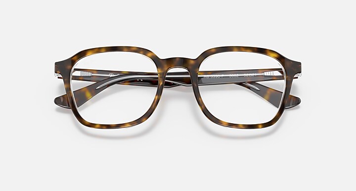 Ray-Ban 0RX5390F RB5390 OPTICS 抛光 哈瓦那 OPTICAL_Closed Front