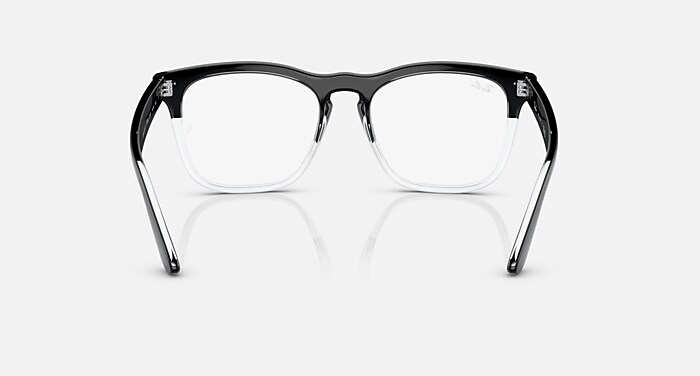 STEVE OPTICS Eyeglasses with Black On Transparent Frame