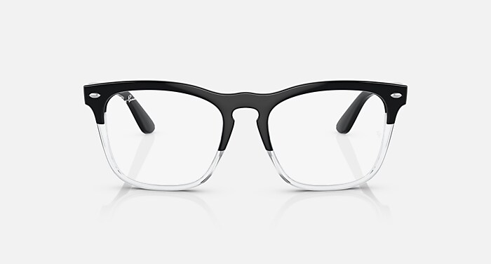 STEVE OPTICS Eyeglasses with Black On Transparent Frame