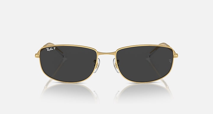 Ray-Ban Sunglasses Unisex Rb3732 - Gold Frame Black Lenses Polarized 56-18