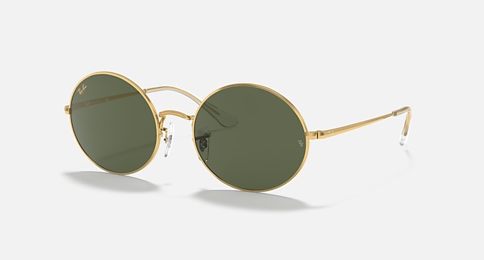 OVAL 1970 Sunglasses in Gold and G-15 Green - RB1970 | Ray-Ban®