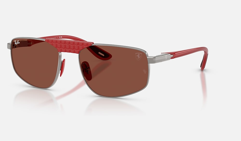 RB3776M SCUDERIA FERRARI COLLECTION Sunglasses in Gunmetal and Red