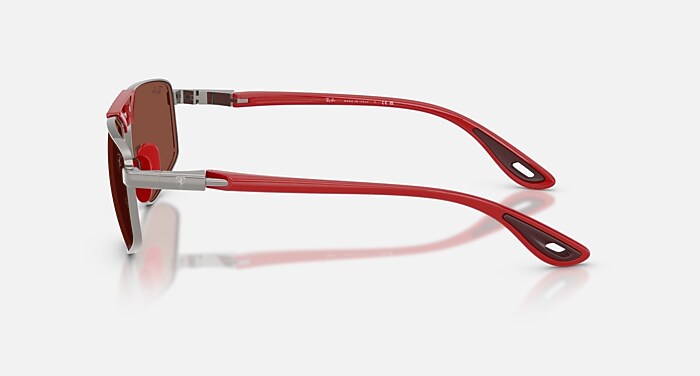 Ray-Ban Sunglasses Unisex Rb3776m Scuderia Ferrari Collection - Red Frame Red Lenses 58-18