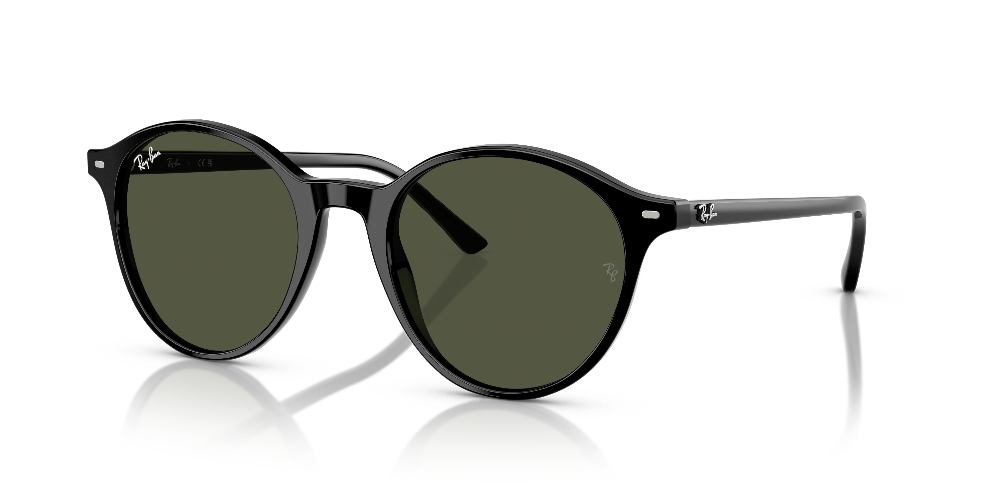 BERNARD Polished Black Frame G-15 Green Lenses 51-20