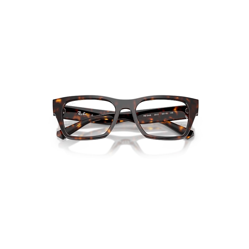 Ray Ban Rb5448 Optics Eyeglasses Havana Frame Clear Lenses Polarized 53-19 In Brown
