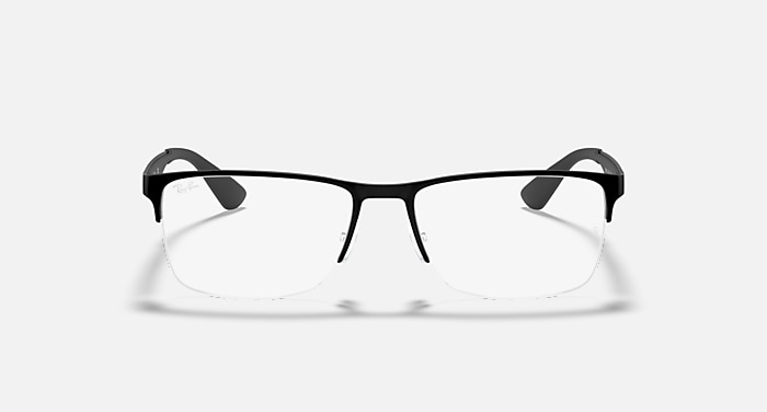 Ray-Ban Eyeglasses Unisex Rb6335 Optics Prescription - Black Frame Clear Lenses 56-17 Polarized