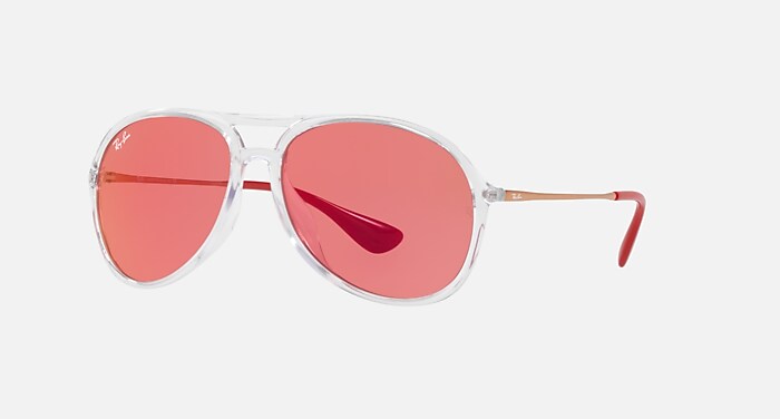 Ray-Ban RB4201f クリアフレーム サングラス ALEX Sunglasses in Transparent and Red Classic - RB4201F | Ray-Ban®