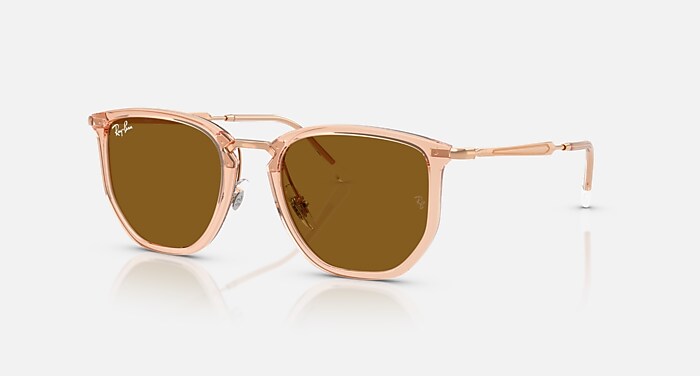 Occhiali da Sole RB4451 in Beige trasparente e Marrone RB4451