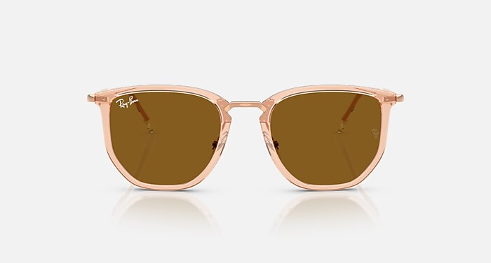 Ray-Ban Sunglasses Unisex Rb4451 - Rosegold Frame Brown Lenses 53-20
