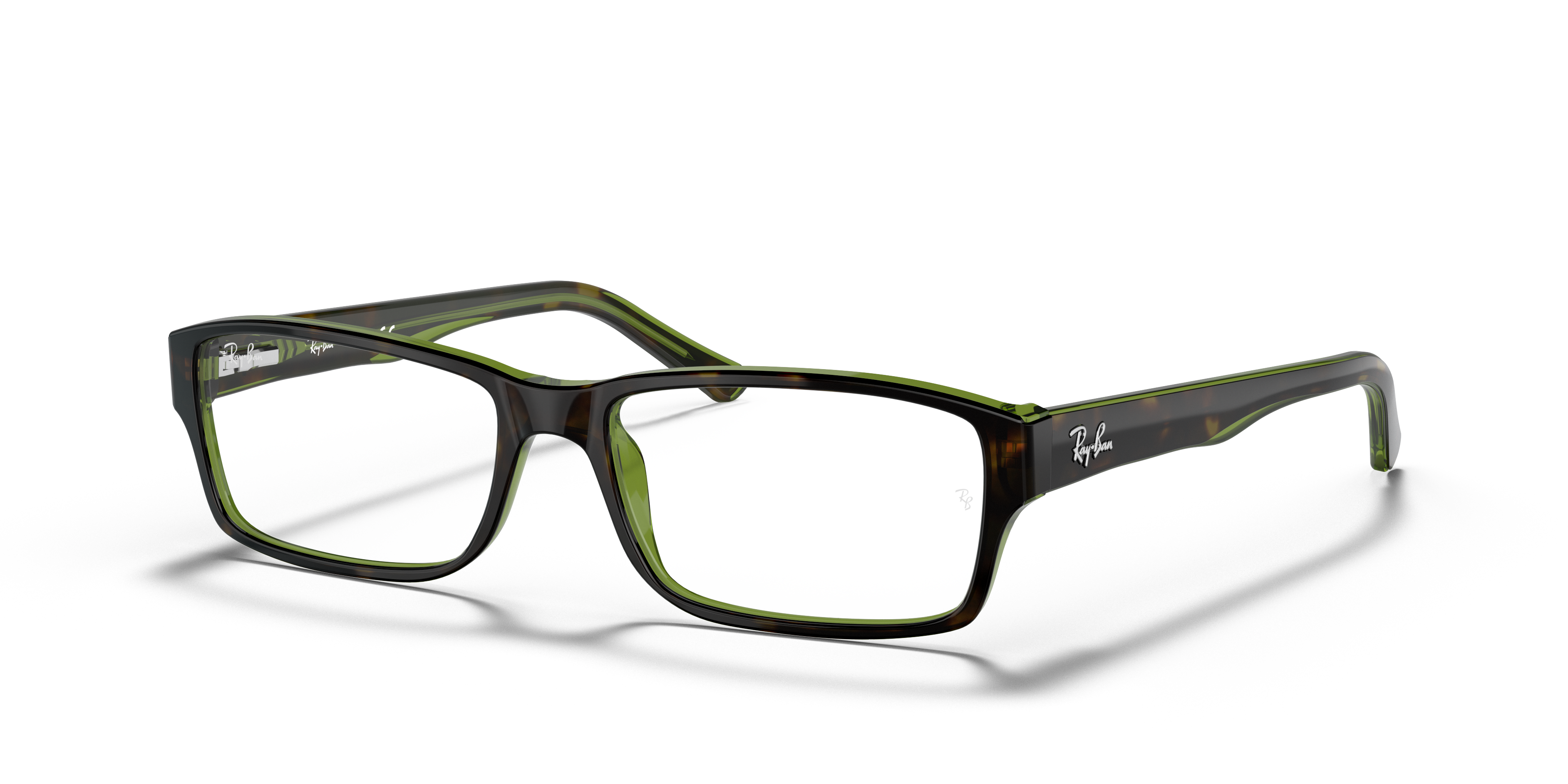 RB5169 OPTICS Polished Havana On Green Frame Clear Lenses 54-16