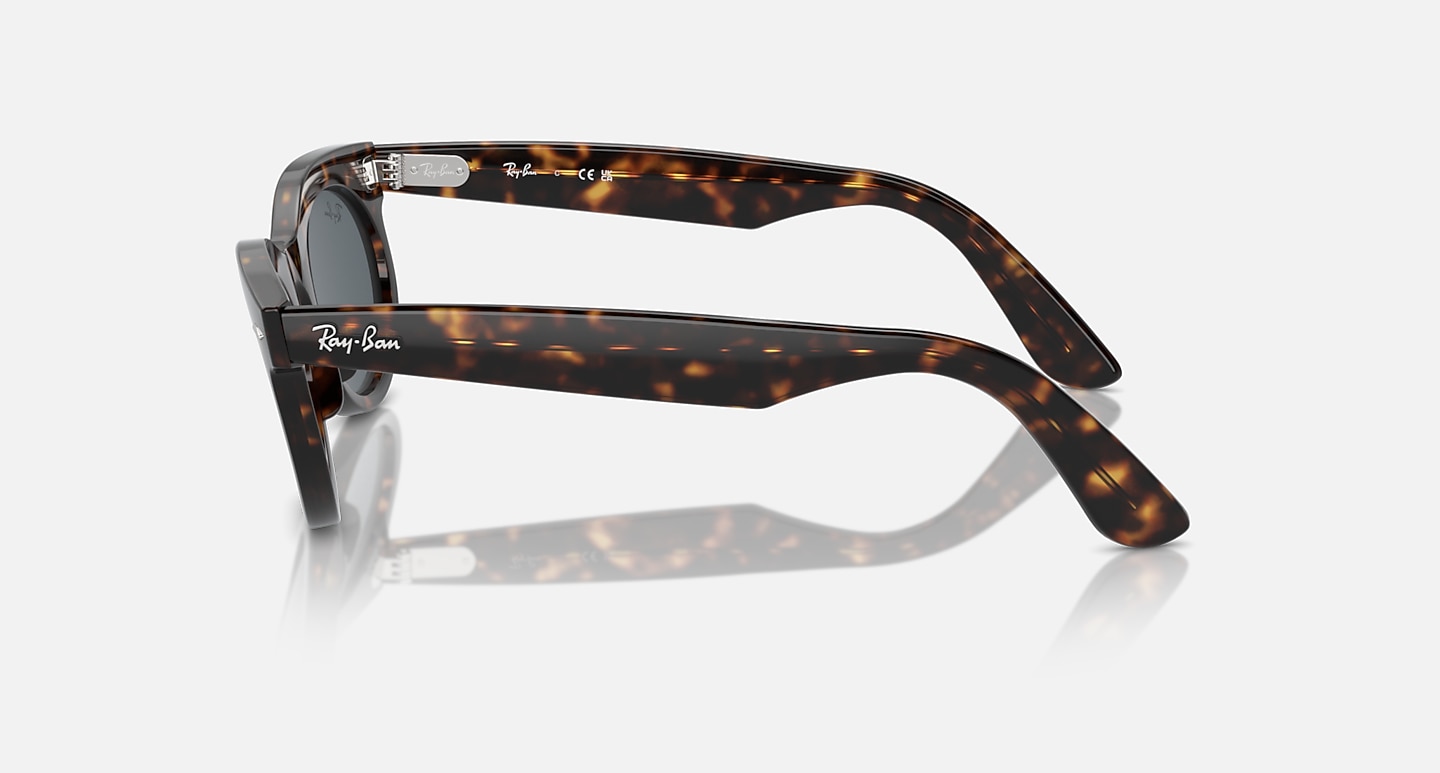 Ray-Ban Sunglasses Unisex Wayfarer Oval - Havana Frame Blue Lenses 53-22