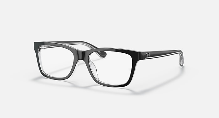 Ray-Ban Eyeglasses Children Rb1536 Optics Kids Prescription - Black Frame Clear Lenses 48-16 Polarized
