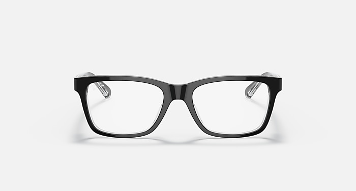 Ray-Ban Eyeglasses Children Rb1536 Optics Kids Prescription - Black Frame Clear Lenses 48-16 Polarized