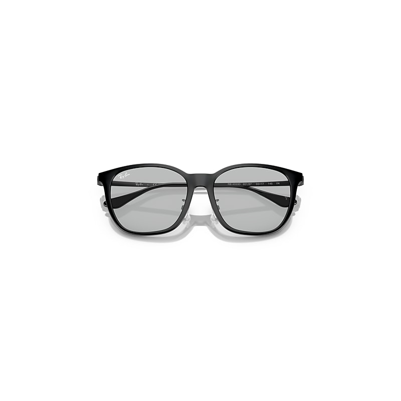 Ray Ban Rb4333d Sunglasses Black Frame Grey Lenses 55-17 In Black