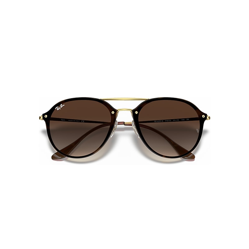 BLAZE DOUBLE BRIDGE Sunglasses in Light Havana and Brown