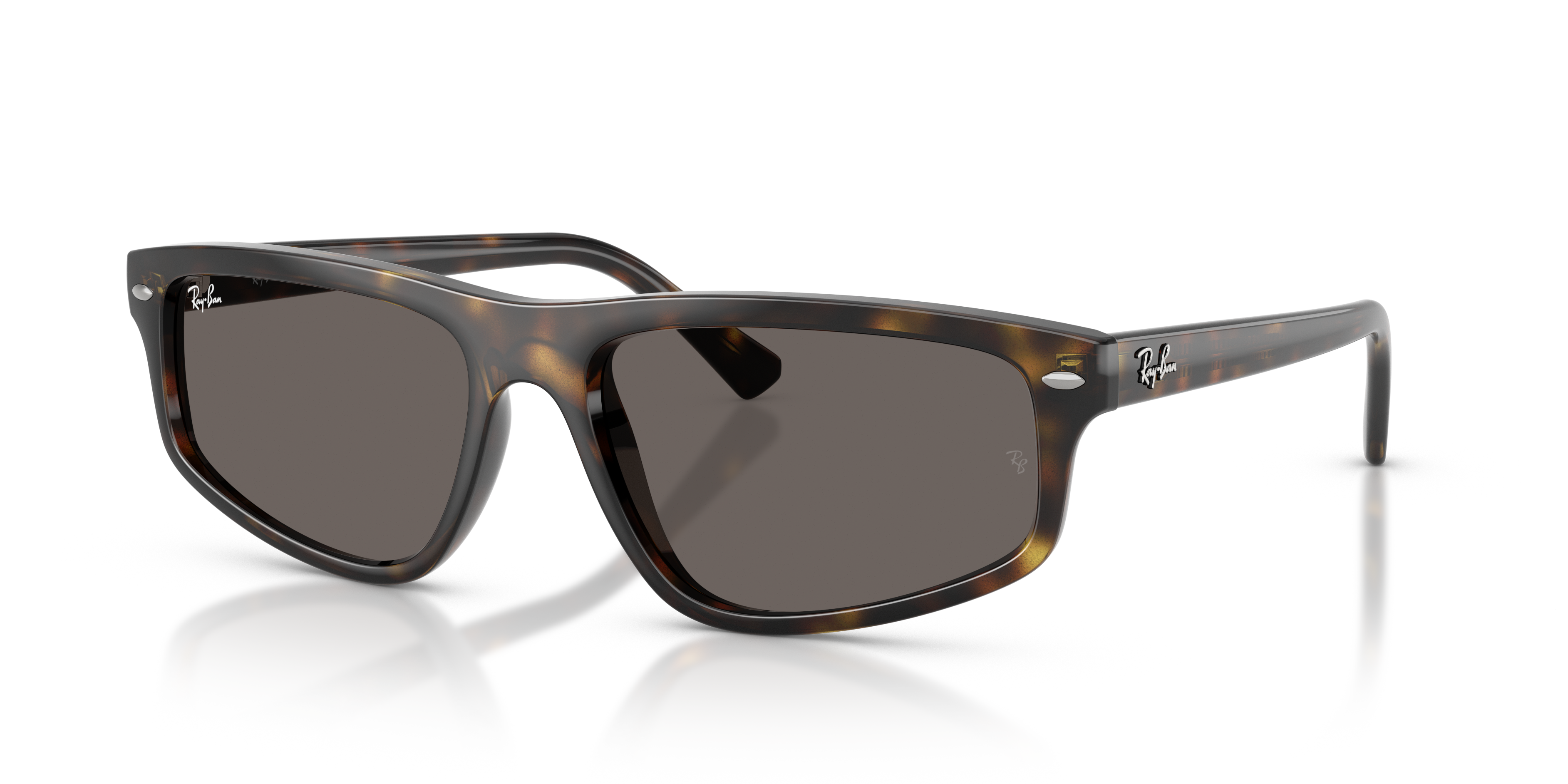 RB2225 Polished Havana Frame Dark Grey Lenses 57-18