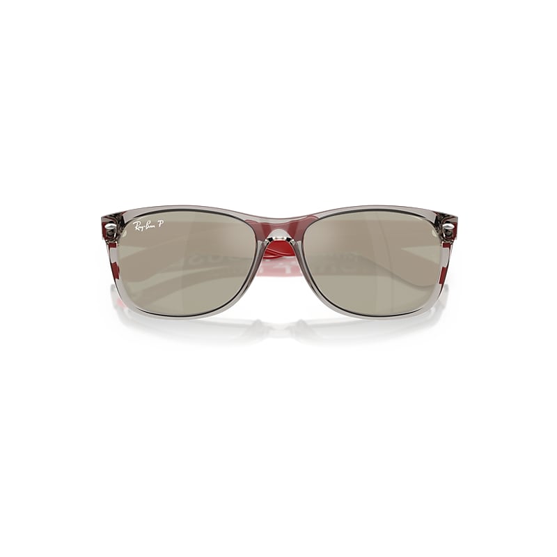 Ray Ban New Wayfarer Disney Mickey & Minnie Mouse Liquid Sunglasses Red Frame Grey Lenses Polarized 55-18 In Red