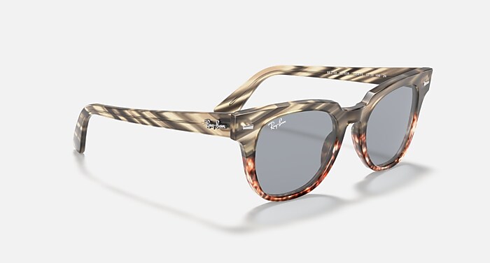 METEOR STRIPED HAVANA Sunglasses in Striped Grey & Brown and  display picture 2