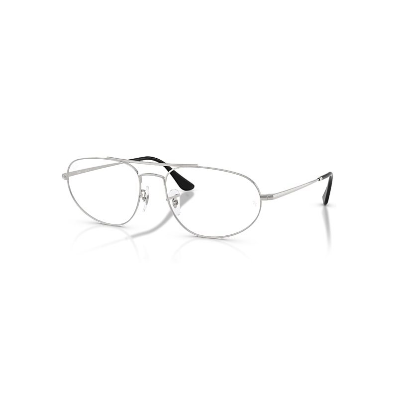 Ray-Ban Eyeglasses Unisex Explorer Iv Optics - Silver Frame Clear Lenses Polarized 57-18