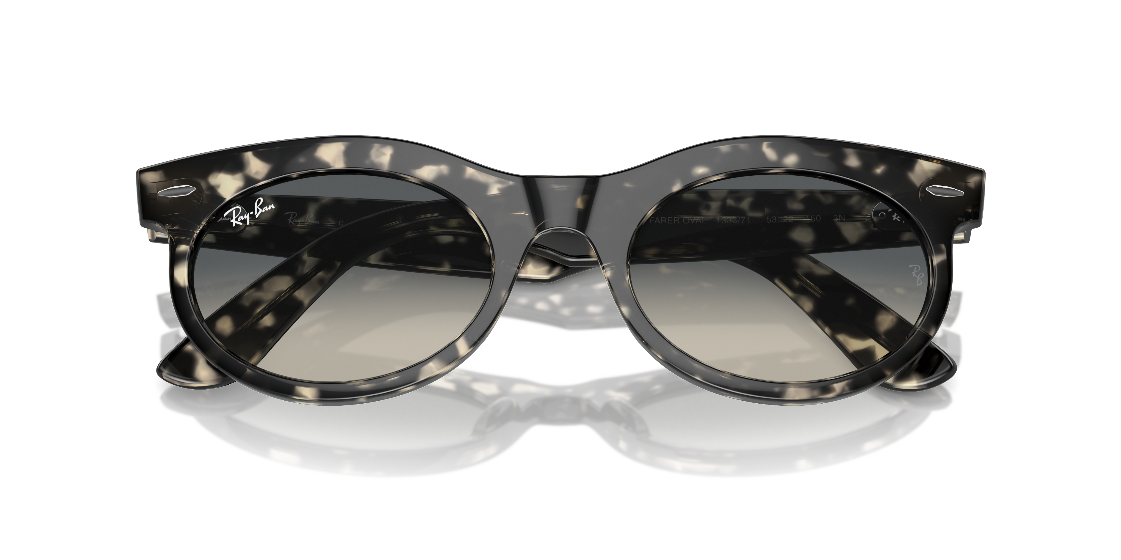 WAYFARER OVAL Sunglasses in Grey Havana and Grey - RB2242F | Ray