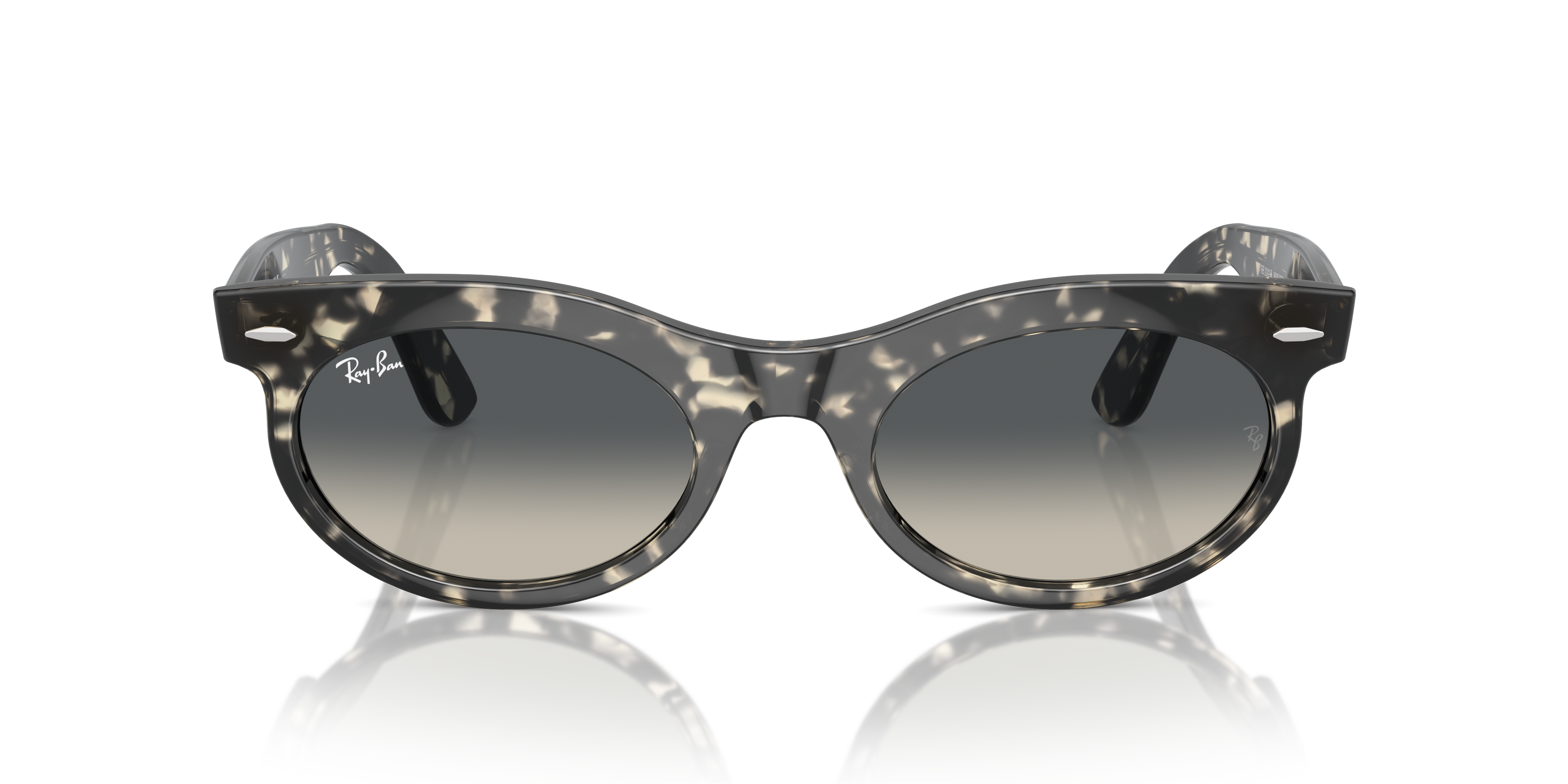 Ray-Ban オーバルサングラス グレー Ray-Ban オーバルフレーム サングラス | グレー | FARFETCH JP