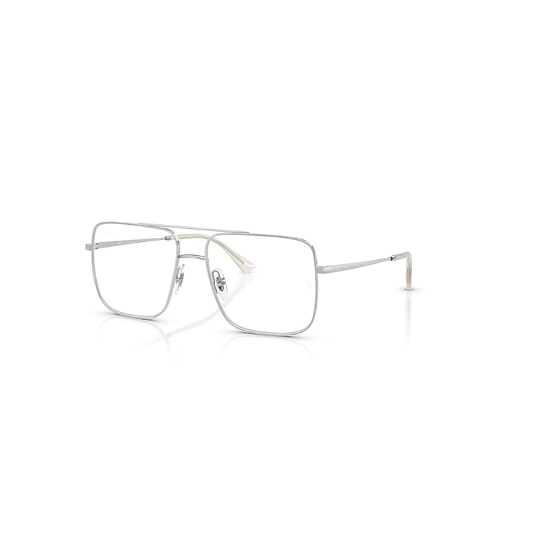 Ray Ban Ari Optics Silber Fassung Klar Glas Polarisiert 54-16 In Silber