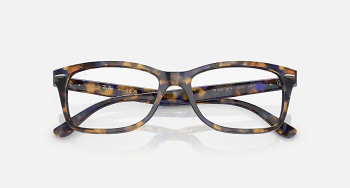 Ray-Ban Blue Yellow Tortoise Shell Eyeglass Frames. Need to replace with your RX RB5428 OPTICS Eyeglasses with Yellow & Blue Havana Frame  main image 2