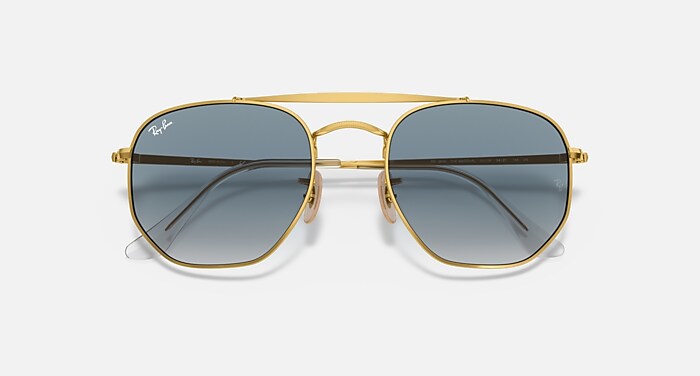 MARSHAL Sunglasses in Arista Gold and Light Blue - RB3648  display picture 1