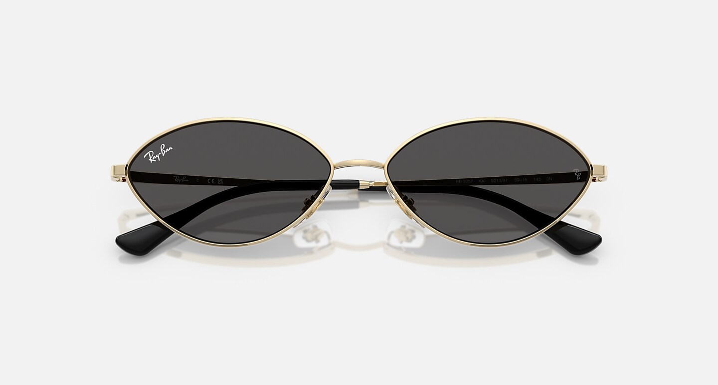 Ray-Ban Sunglasses Unisex Kai Bio-based - Pale Gold Frame Grey Lenses 59-15