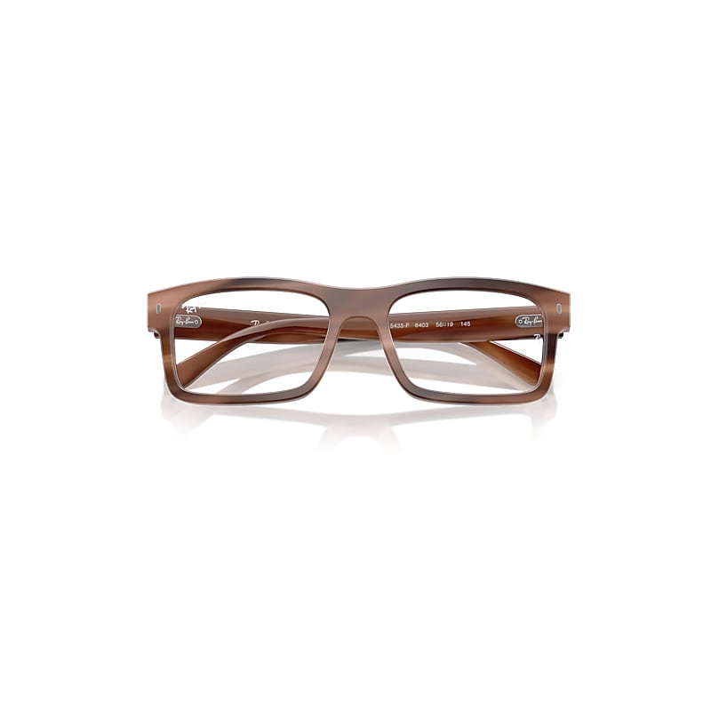 Ray Ban Rb5435 Optics Eyeglasses Havana Brown Frame Clear Lenses Polarized 54-19 In Havana Brown