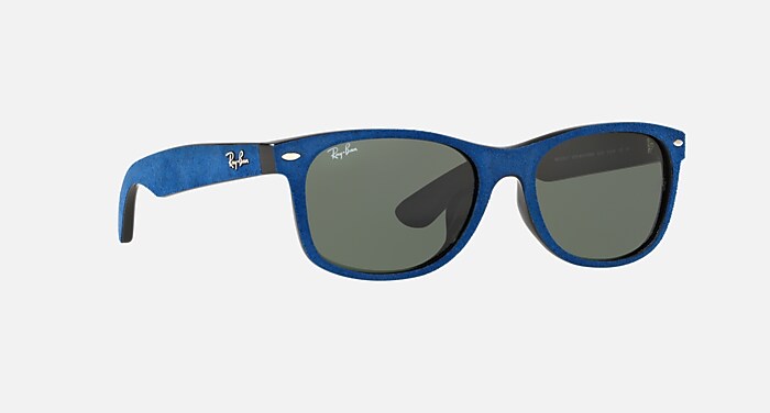NEW WAYFARER WITH ALCANTARA® Sunglasses in Blue and G-15 Green