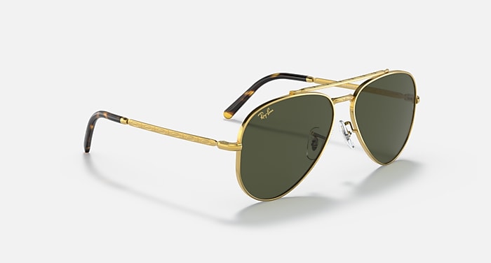 NEW AVIATOR Sunglasses in Gold and Green RB3625 Ray-Ban® GB