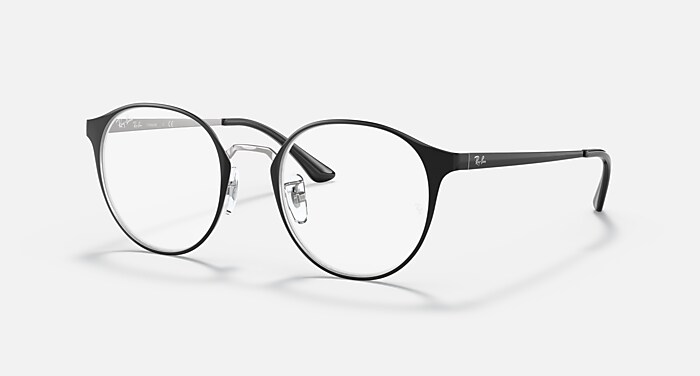 レイバン RB8770D1206 RB8770 OPTICS Eyeglasses with Black On Silver Frame