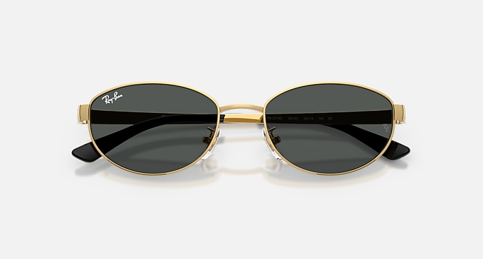 Ray-Ban Sunglasses Unisex Rb3774d - Arista Gold Frame Grey Lenses 55-19