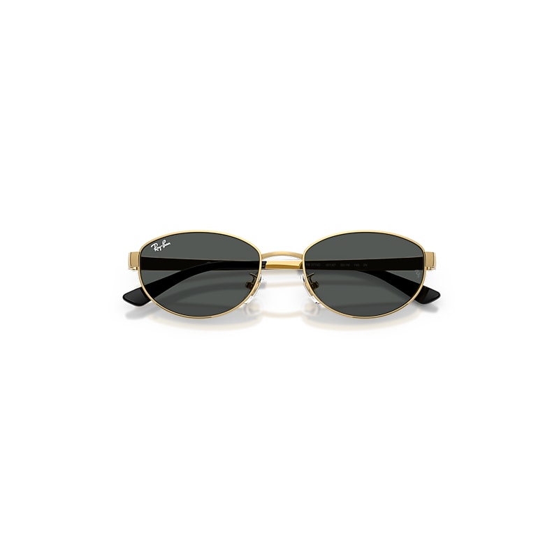 Ray Ban Rb3774d Sunglasses Arista Gold Frame Grey Lenses 55-19 In Gold