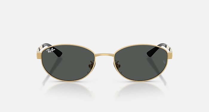 Ray-Ban Sunglasses Unisex Rb3774d - Arista Gold Frame Grey Lenses 55-19